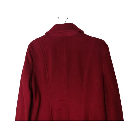 Anne Klein Red Wool Cashmere Blend Coat Women’s Size 16 Lined Winter - Picture 12 of 16